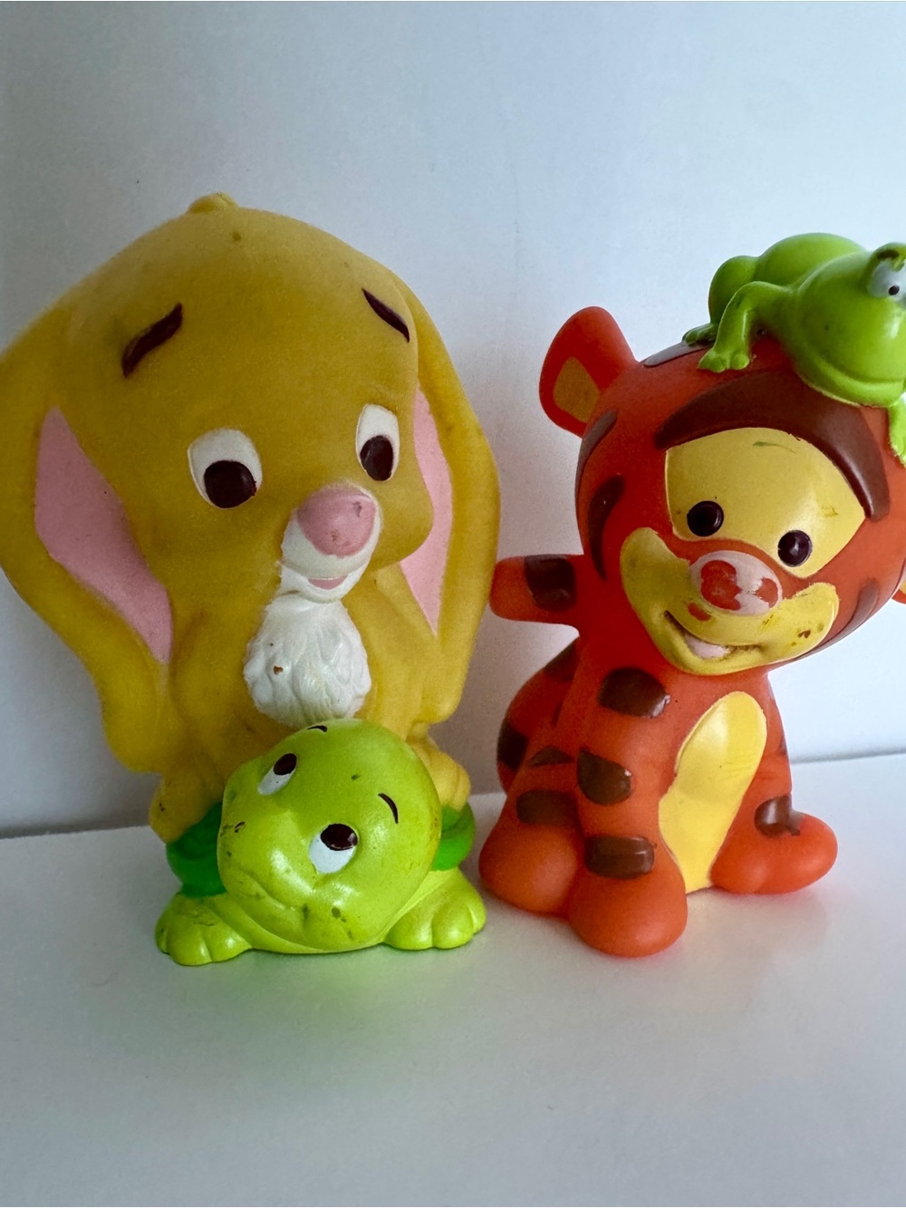 Disney Yellow Bunny and Orange Tiger with Green Frog Toy Set